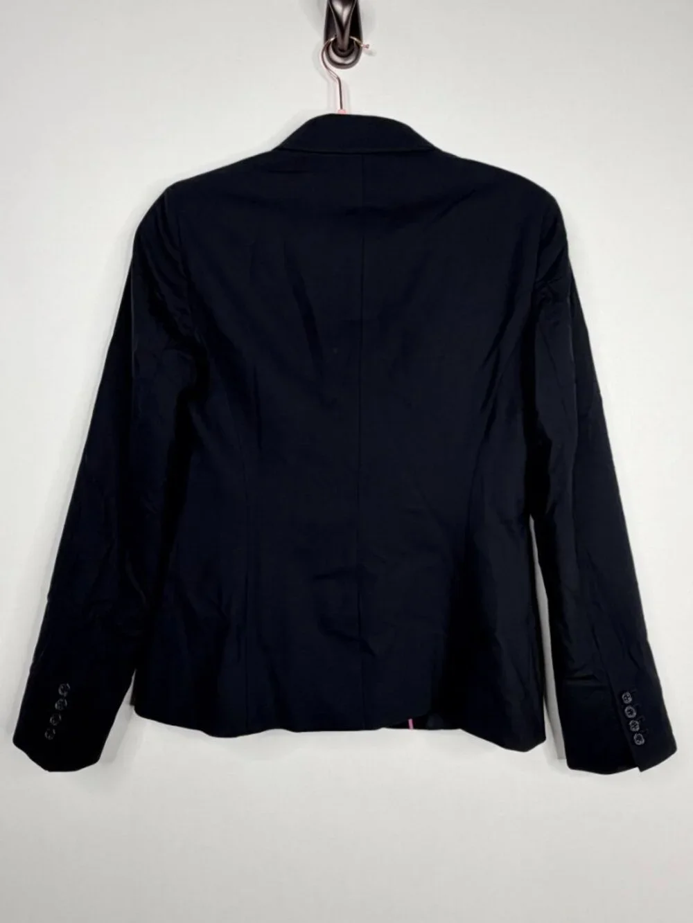 2/$30 J. Crew Wool Blend Lapel Blazer Suit Jacket Black 4 #A3458